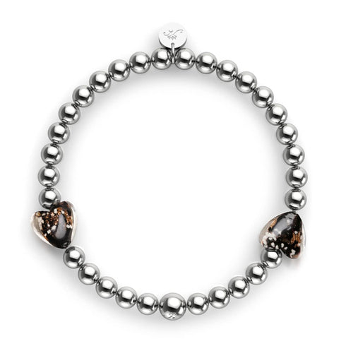 Obsidian | Firefly Glass Hearts Essence Armband